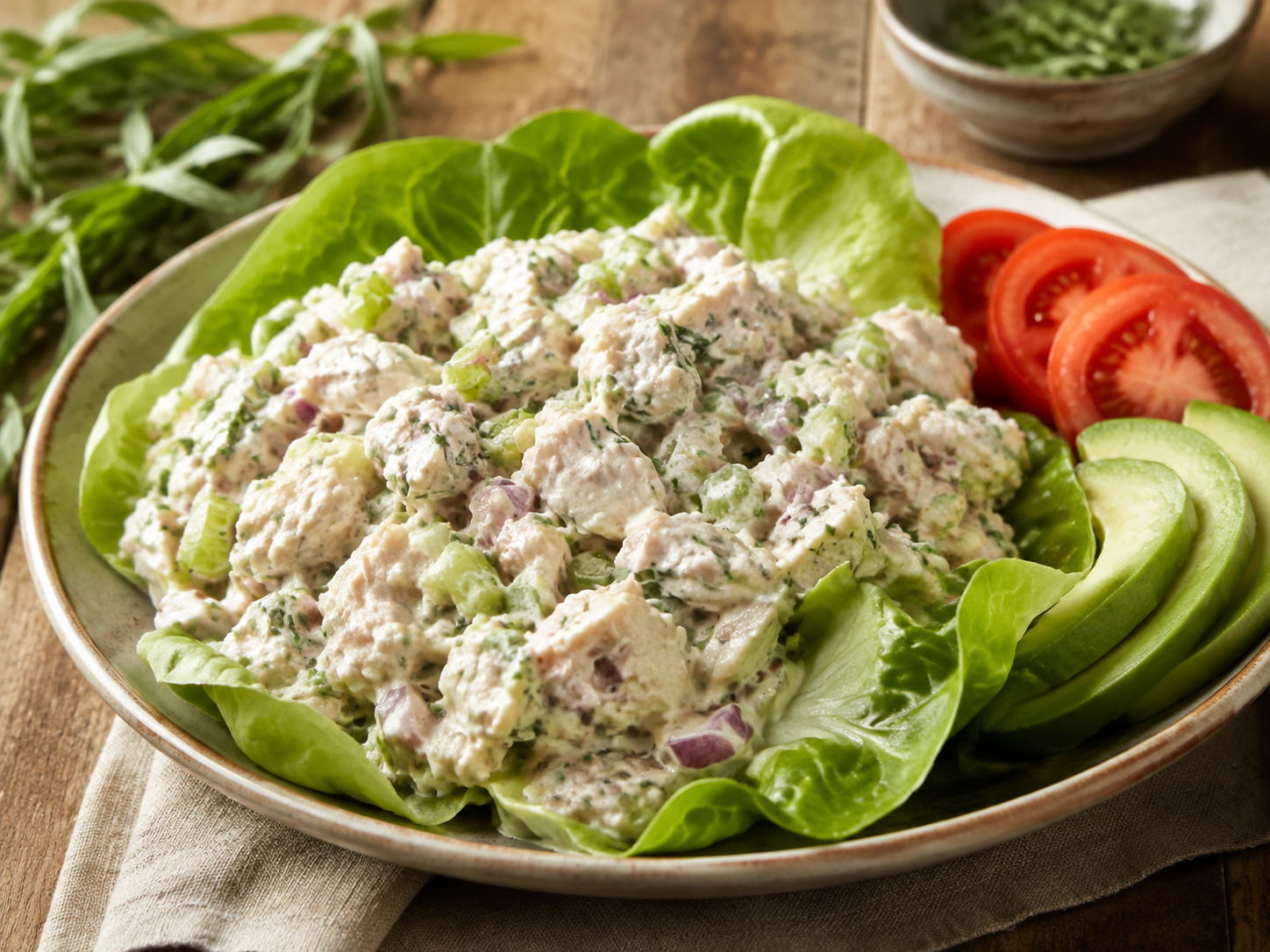 Tarragon Chicken Salad prepared with garden-fresh tarragon